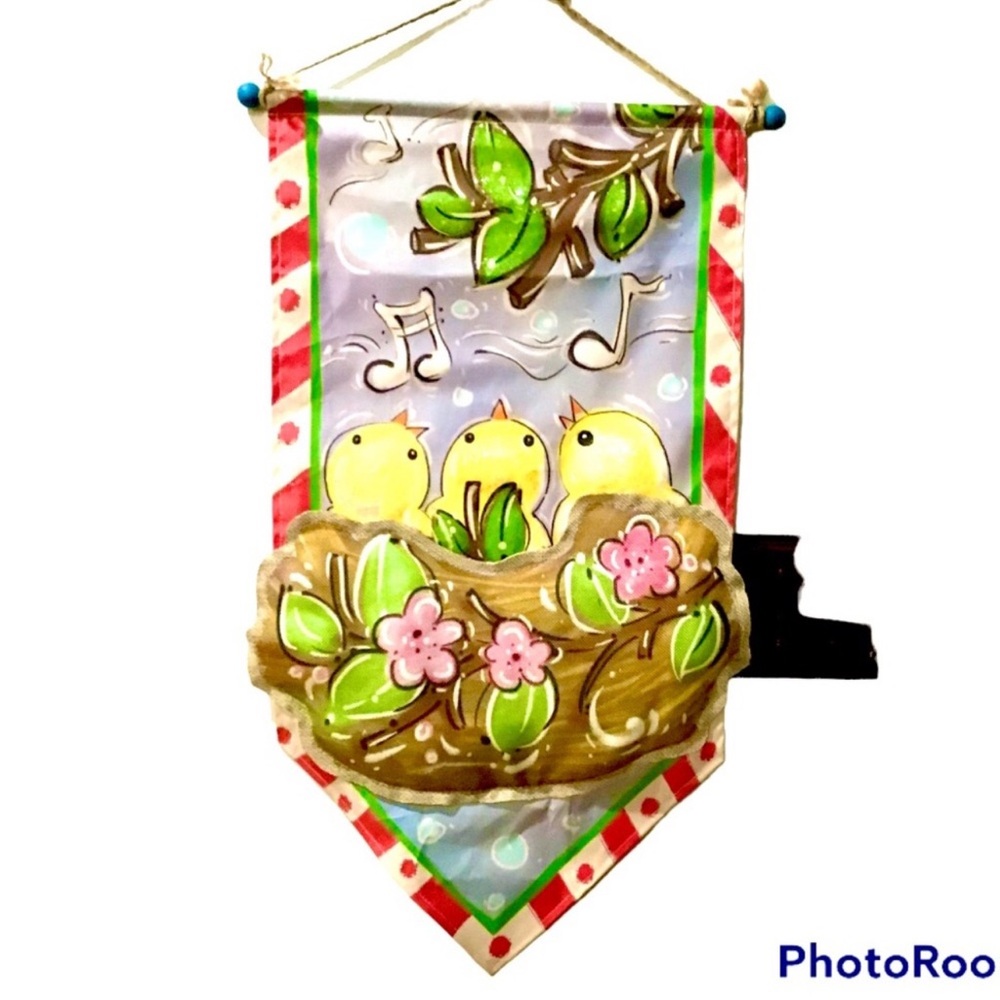 Spring Summer Bird Canvas Porch Patio Home Large Wall Hanging